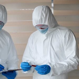 Coveralls with hood and boot covers