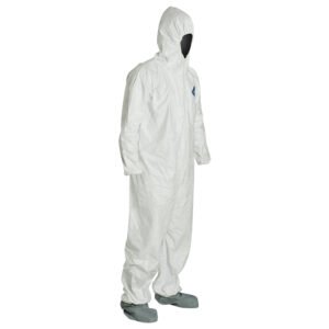 DuPont Tyvek 400 hooded coverall — reference image - Poltex International Inc DuPont Tyvek 400 hooded coverall — reference image; confirm supplied model